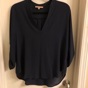 Navy Blue Blouse by Gibson Latimer - XS